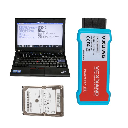 Full Set USB VXDIAG VCX NANO Ford/Mazda, JLR or GM/Opel or WIFI VCX NANO Toyota With Lenovo X220 Laptop And 500GB Software HDD Pre-installed