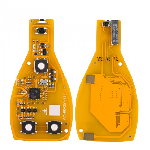 Xhorse Yellow Color VVDI BE Key Pro + Mercedes Benz Key Shell 4 Button With Logo And Red Panic 5pcs/lot