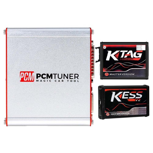 Bundle Package PCMTuner with Kess V2 5.017 Red PCB Online Version and Ktag 7.020 Red PCB ECU Programming Tool