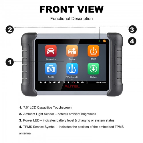 Autel MaxiPRO MP808TS MP808Z-TS Diagnostic Tool Complete TPMS Service and Diagnostic Functions