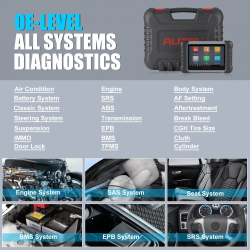 2022 New Autel MaxiCOM MK808S MK808Z Automotive Diagnostic Tablet with Android 11 Operating System Upgraded Version of MK808