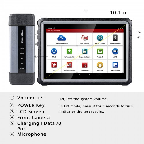 LAUNCH X431 PRO5 PROV  Automotive Full OSystem BD2 Scanner with Smart Box 3.0 Upgraded from X431 V+, Pros Mini, PRO3