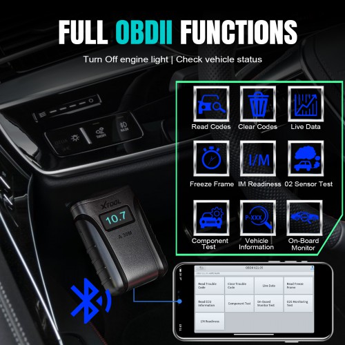 XTOOL Anyscan A30M Wireless OBD2 Scan tool Support Bi-Directional OE-Level Full System Diagnostics 21 Services, ABS Bleeding