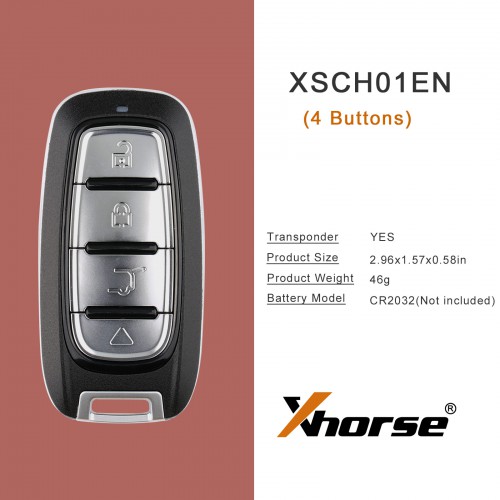 XHORSE XSCH01EN KE.LSL Style XM38 Universal Smart Key For Chrysler 5pcs/Lot