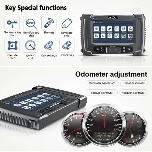 Lonsdor K518ISE Key Programmer Plus ADP 8A/4A Adapter and LKE Emulator for Toyota Proximity without PIN