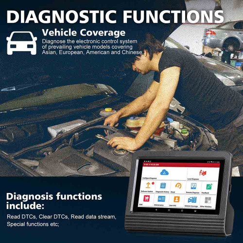 Launch X431 v 8inch Tablet Wifi/Bluetooth Full System Diagnostic Tool not Need Activation