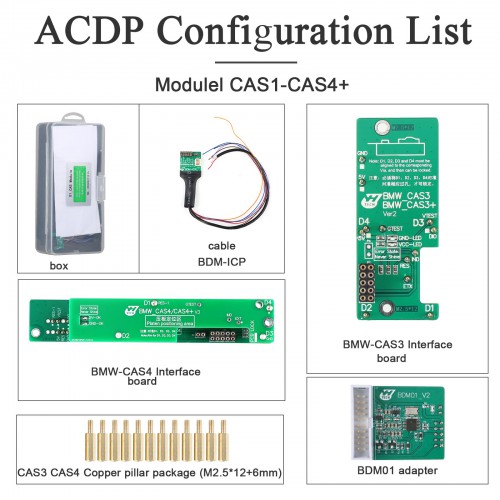 Yanhua Mini ACDP BMW CAS1 CAS2 CAS3 CAS3+ CAS4 CAS4+ Key Programming and Odometer Reset Module 1 with License A500 A510 A515 A516