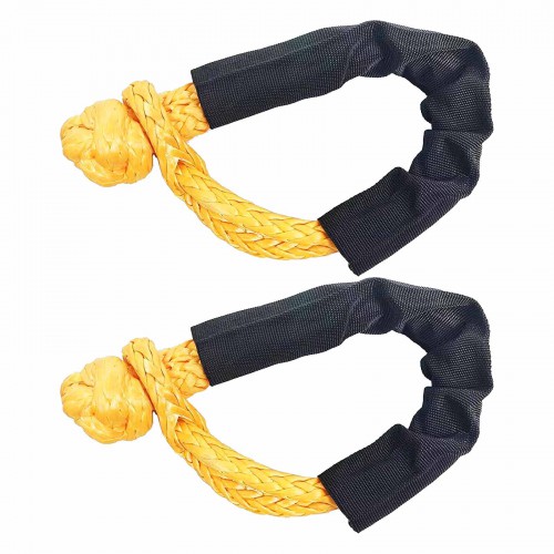 2.5CM Diameter Off-Road Recovery Winch Strap /Tow Rope 14Tons Pulling Force With Soft Shackle Gloves 20ft/6M for Jeep/ATV/SUV/UTV/Truck/Field Rescue