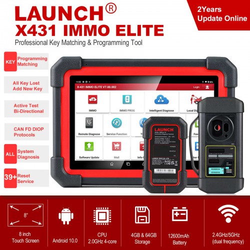 2023 Launch X431 IMMO ELITE X-PROG3 Key Programmer All System Diagnostic Bi-Directional Scanner with 39 Reset Functions No IP Restrictions