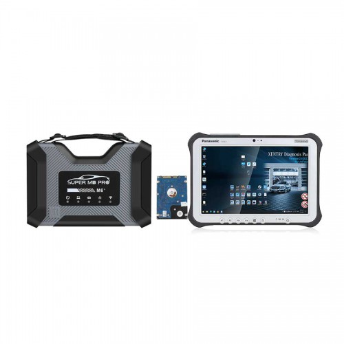SUPER MB PRO M6+ Scanner With Panasonic FZ-G1 I5 3rd generation 8G Tablet  And V2023.03 MB Star SD C4 Xentry SSD 256GB Pre-installed