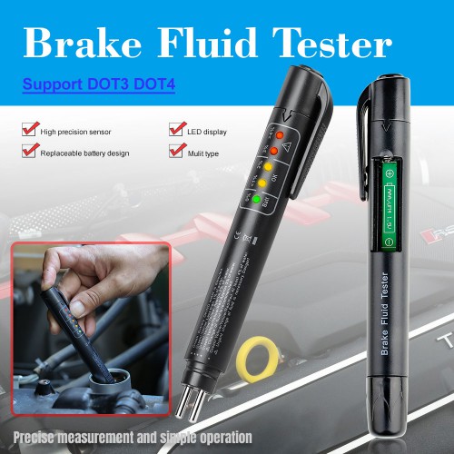 VXSCAN Brake Fluid Tester Pen 5 LED Mini Indicator for Car Automotive Diagnostic Testing Tool