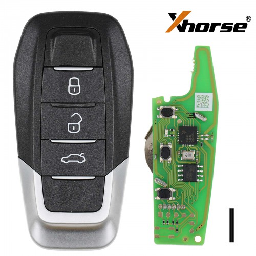 Xhorse XKFEF5EN Universal Remote Key FA.LL Type Wired Folding Key 3 Buttons Bright Black 5pcs