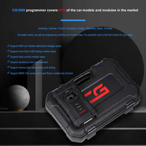 2023 CGDI CG100X Smart Car Programmer for Eeprom & Chip Reading Airbag Reset Mileage Adjustment Supports VAG MQB