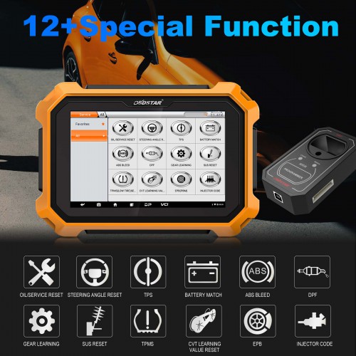 OBDSTAR X300 DP Plus C Package Full Configuration Support Airbag Reset Get Free P004 Airbag Adapter FCA 12+8 and Toyota-30 Cable