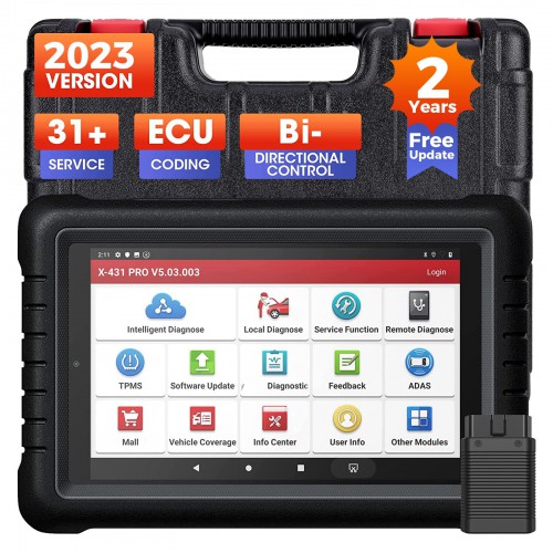 LAUNCH X431 PROS V1.0 Bidirectional Diagnostic All System Scan Tool Support ECU Coding, Key Programmer, AutoAuth for FCA SGW, 31+ Services