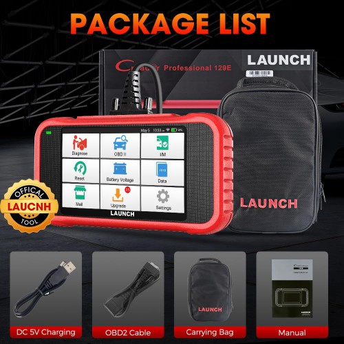 Launch X431 CRP129E 4 System OBD2 Scanner ABS/SRS/TCM/Engine Code Reade Support Injector Coding, Auto Vin And 8 Reset Service