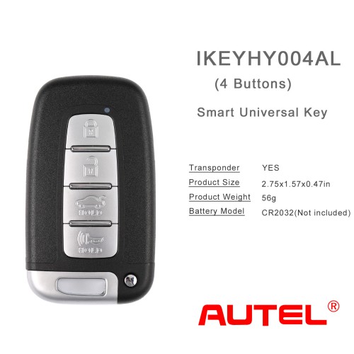AUTEL IKEYHY004AL Hyundai, 4 Buttons Smart Universal Key 5pcs