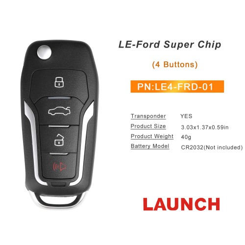Launch LE-Ford Super Chip LE4-FRD-01 (Folding 4 Buttons) 5 pcs
