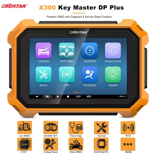 OBDSTAR X300 DP Plus C Full Configuration with Motorcycle IMMO Kit Full Adapters