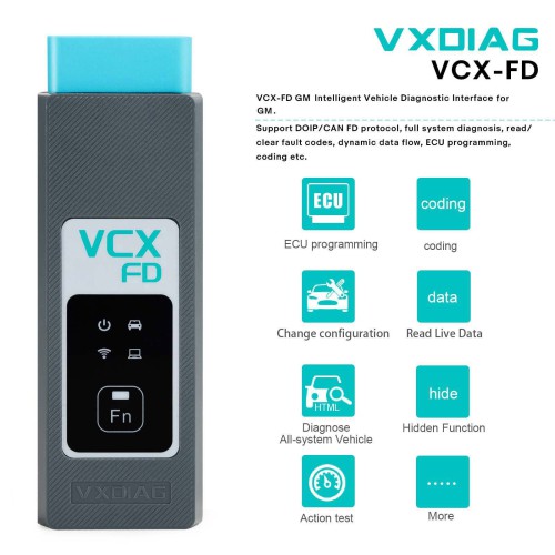 Main Unit VXDIAG VCX FD Hardware J2534 Passthru Only without Car License Support DOIP and CAN FD SAE J2534 Passthru