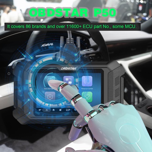 OBDSTAR P50 Airbag Reset tool SRS Reset Equipment Covers 86 Brands and Over 11600+ ECU Part No. Support Battery Reset for Audi Volvo by BENCH