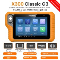 2024 OBDSTAR X300 Classic G3 (KEY MASTER G3) Key Programmer with Built-in CAN FD DoIP Supports Car/ HD/ E-Car/ Motorcycles/ Jet Ski
