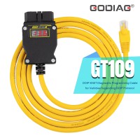 GODIAG GT109 DOIP ENET Programming Cable Supports DOIP protocol for BMW Benz VAG Volvo with Voltage Display Better Than BMW ENET Cable