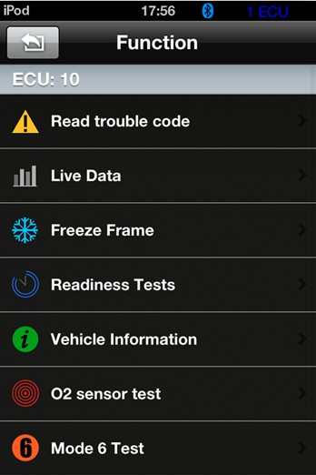 iOBD2 Wireless OBD2 EOBD Auto Scanner screenshot 1