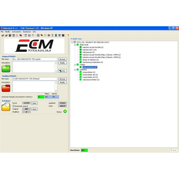 New Version ECM Titanium 1.62 with 18475 Driver display 2