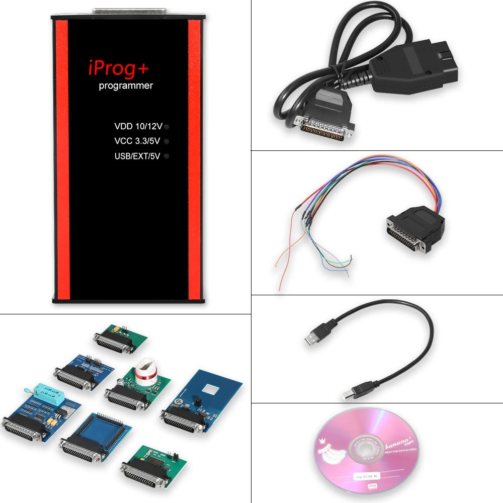 V82 Iprog+ Pro Key Programmer With Probes adapted package 1 