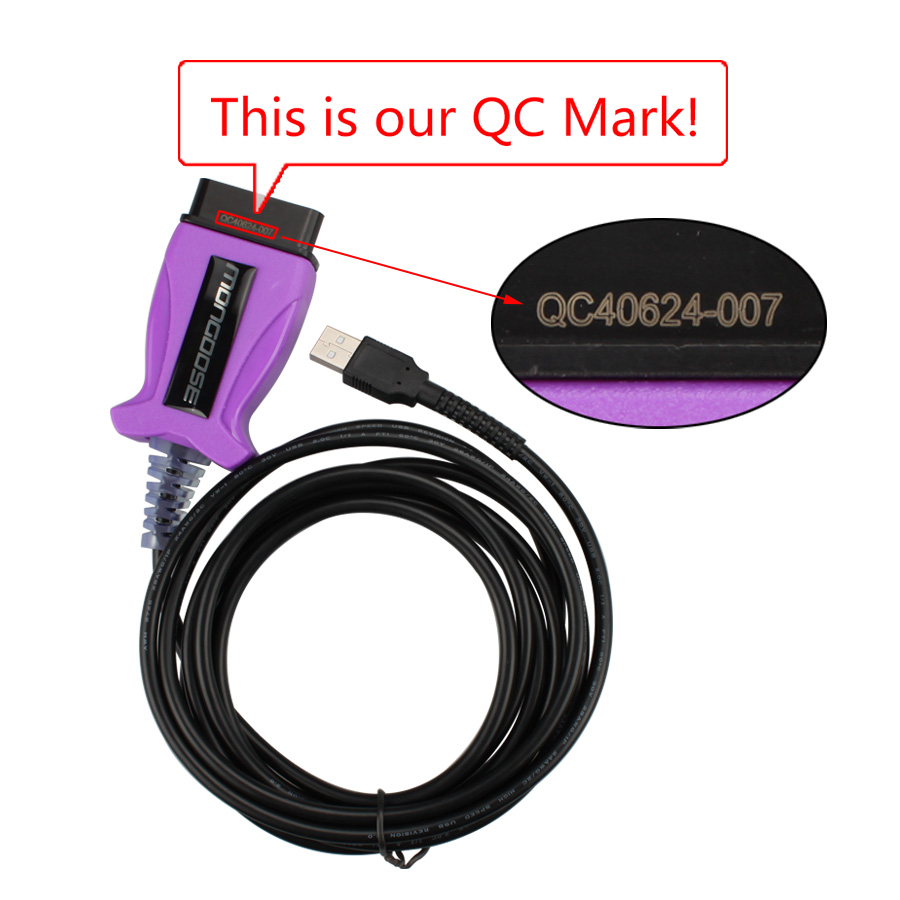 Mangoose VCI for Toyota Single Cable qc mark