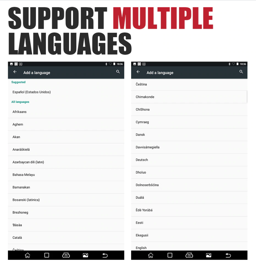LAUNCH X431 PROS Mini support language