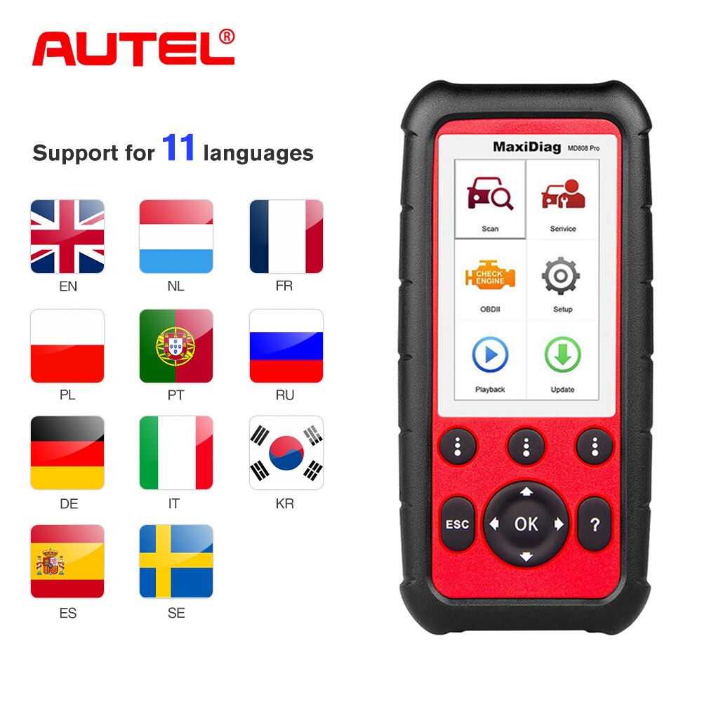 Autel MaxiDiag MD808 Pro support language