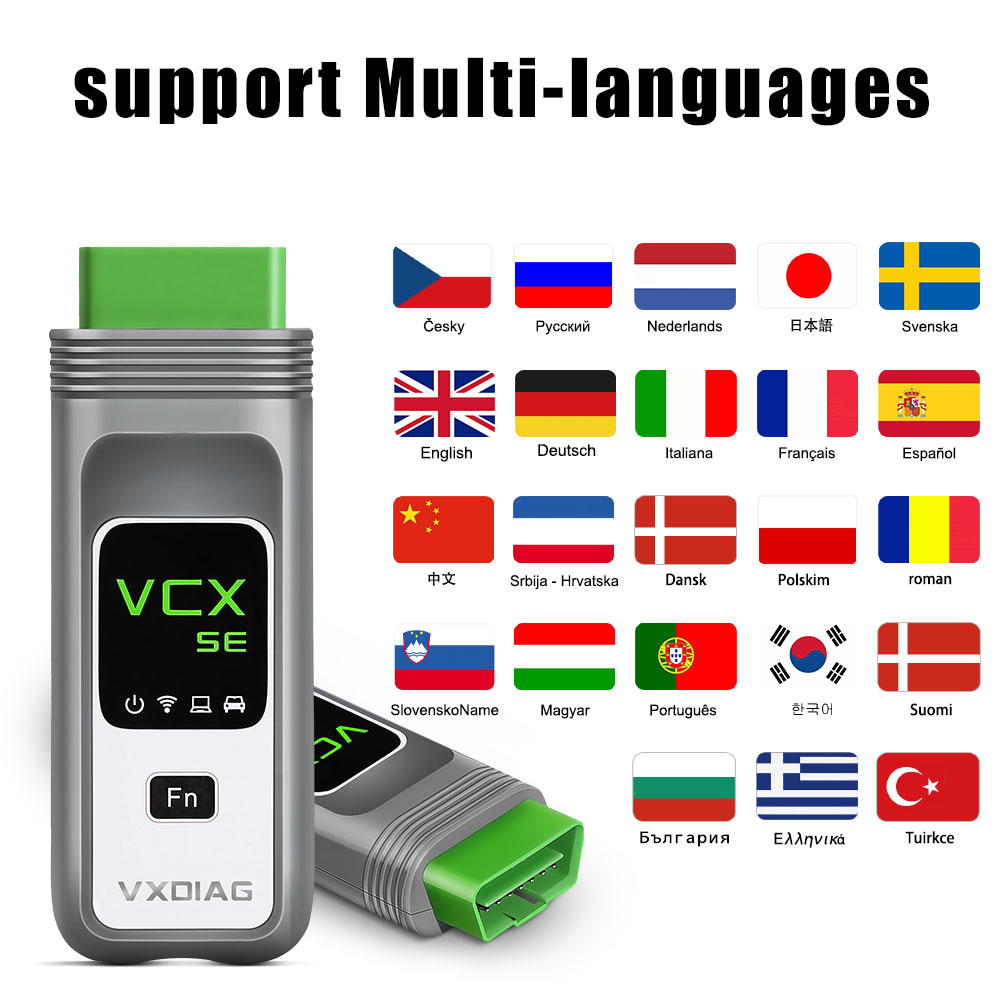 VXDIAG VCX SE For Benz obd2 scanner language