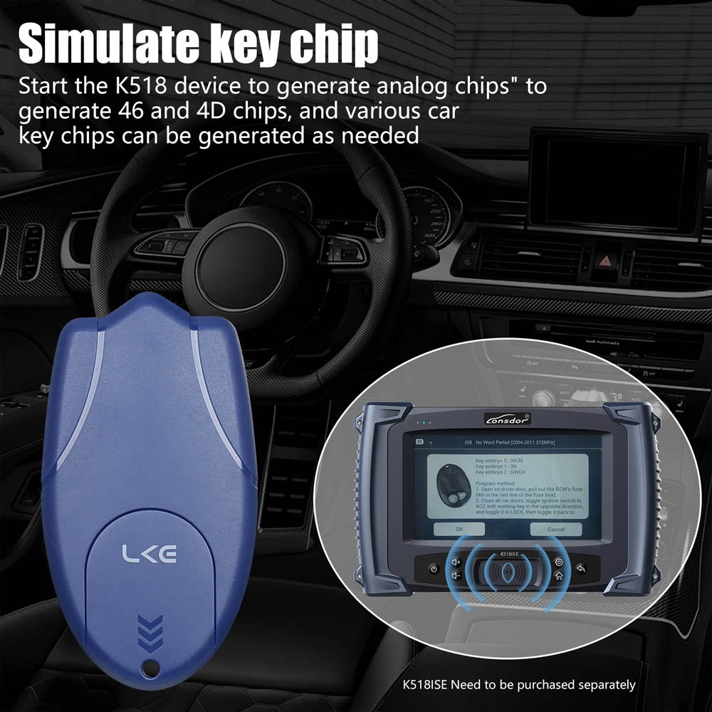 LKE Car Smart Key Emulator 5 in 1 functions