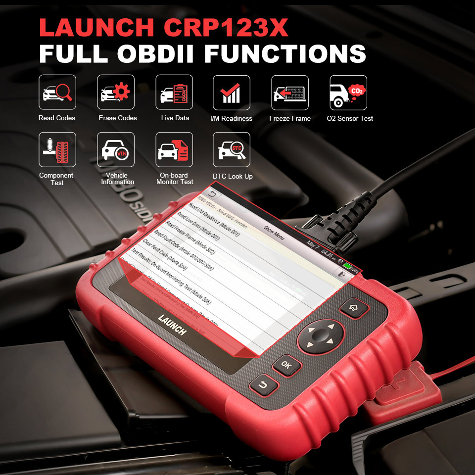 Launch CRP123X Four system diagnoses OBDII function