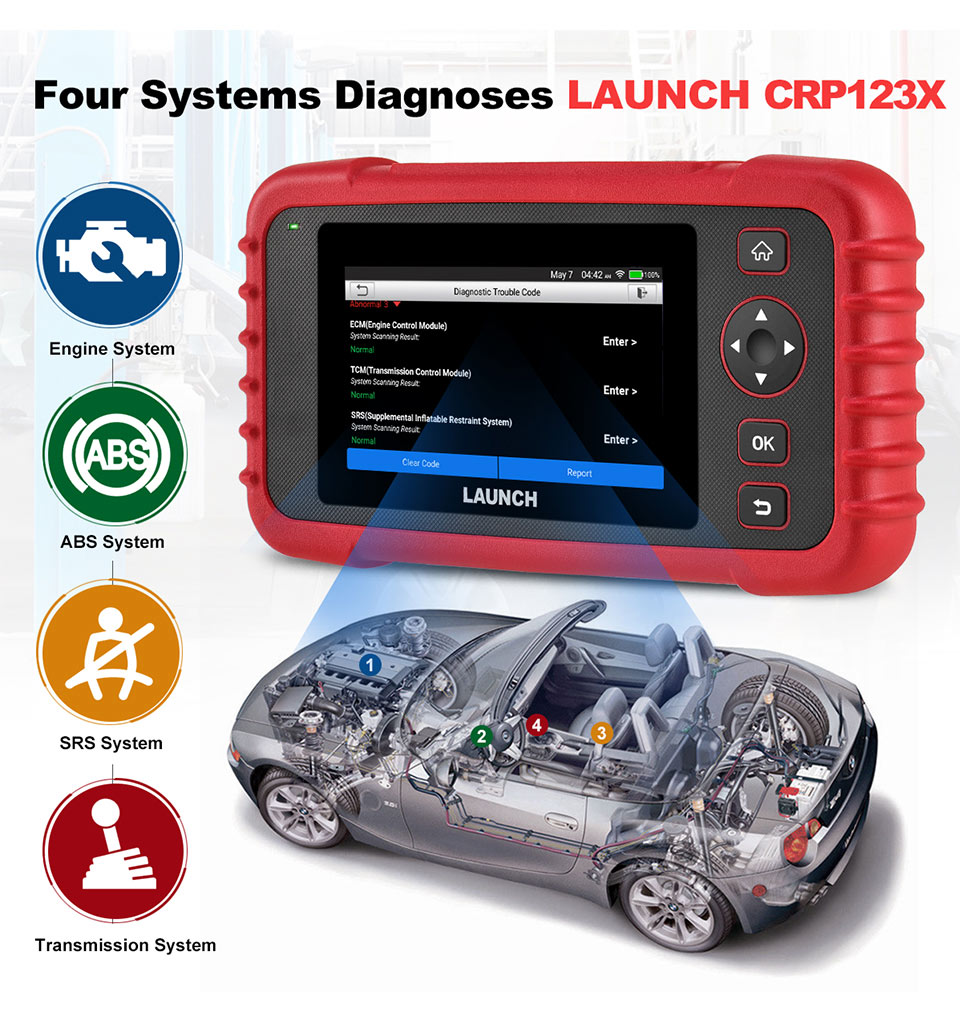 Launch CRP123X Four system diagnoses
