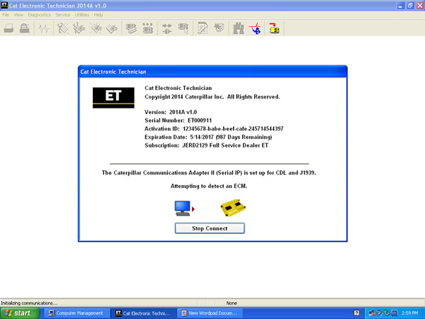 CAT ET3 Software Display