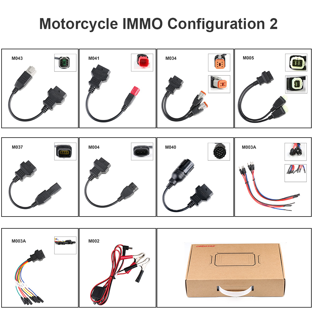 OBDSTAR Motorcycle IMMO Kits Full Adapters Configuration 2