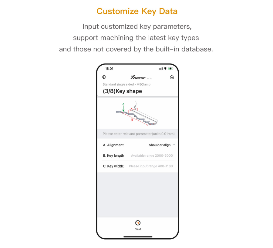 Customize Key Data