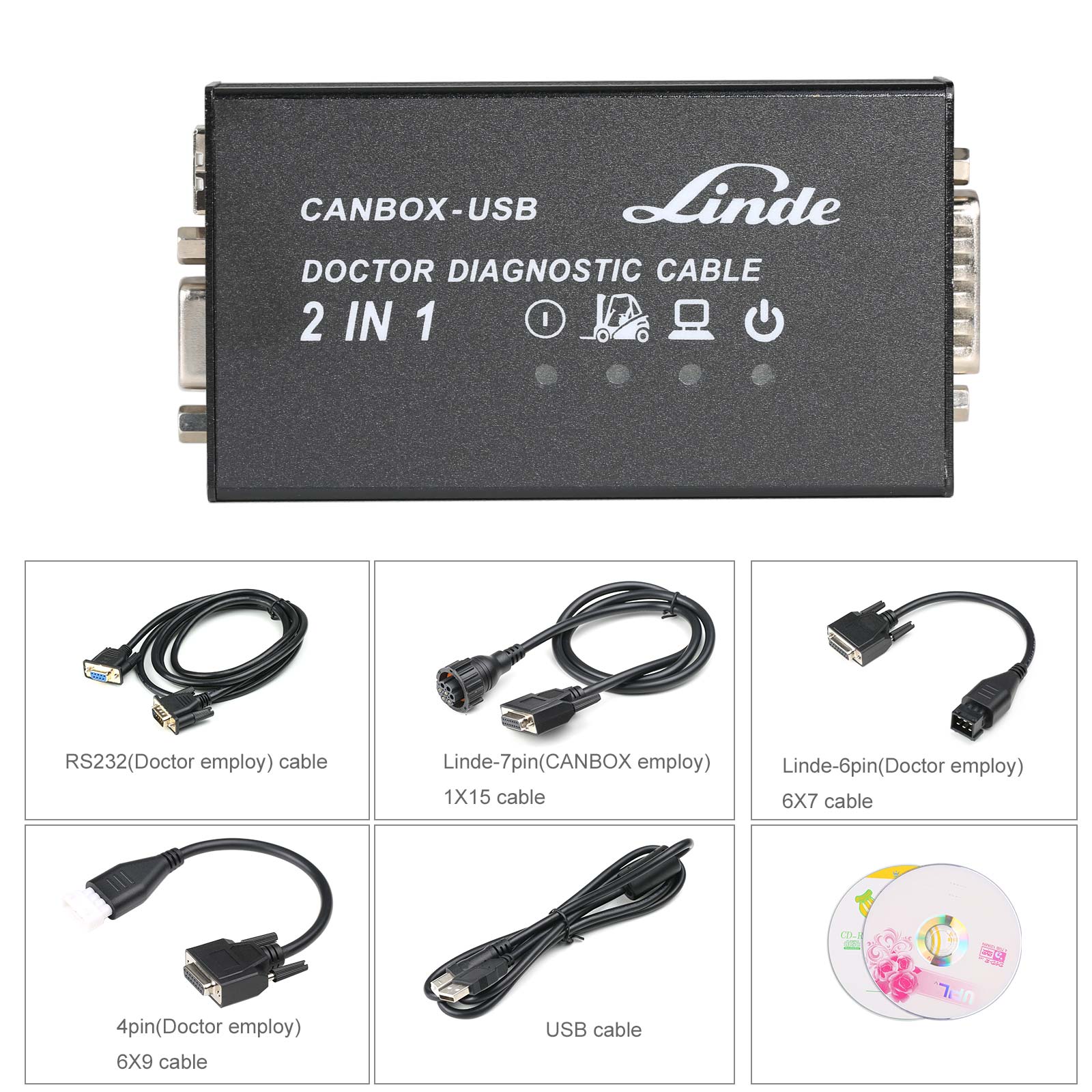 Linde Canbox and Doctor Diagnostic Cable 2 in 1Scanner	