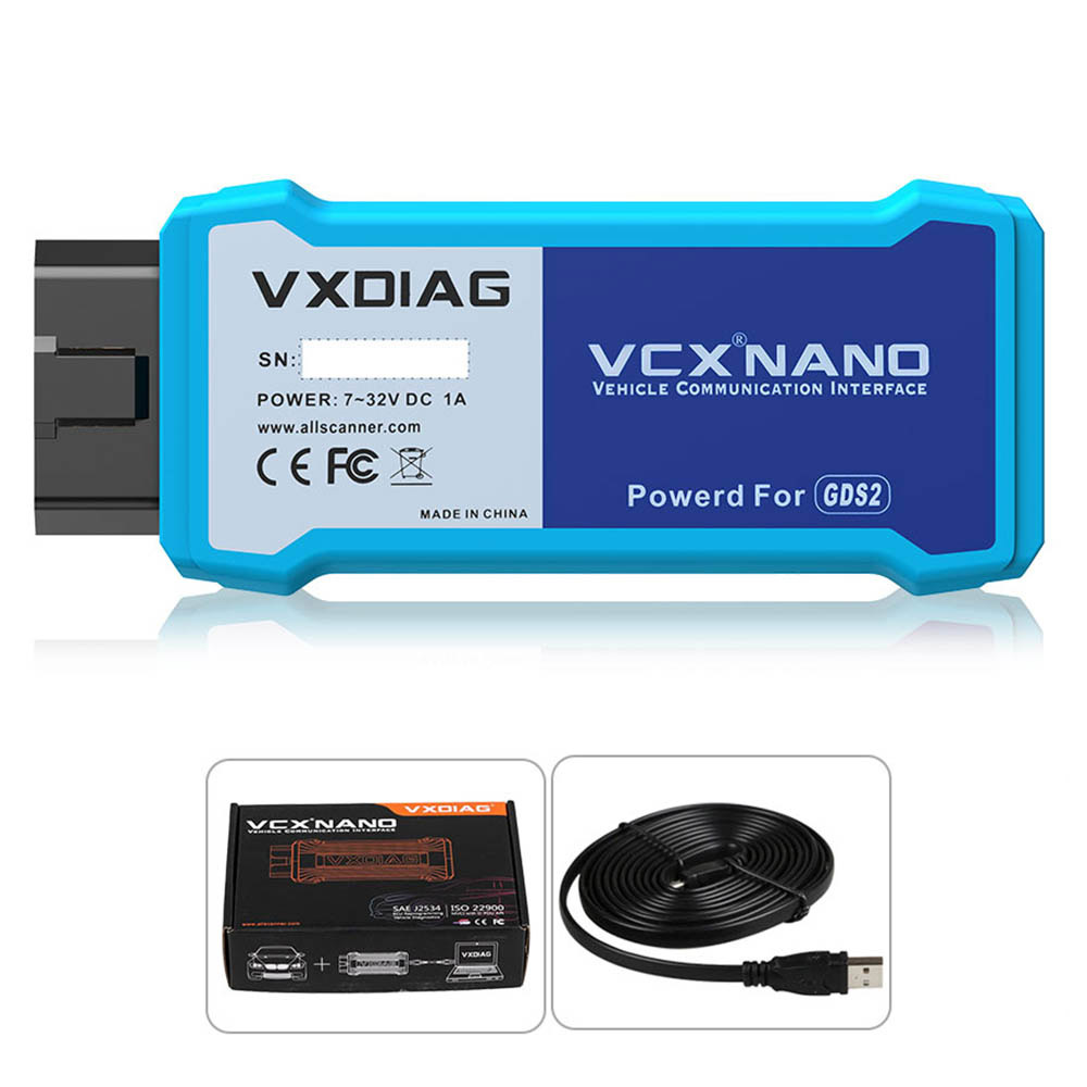 VXDIAG VCX NANO for GM WIFI Version packing list
