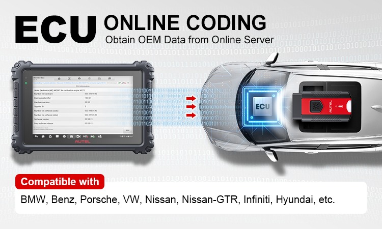 Autel MaxiCOM MK906 Pro TS-ECU Online Coding, ECU Offline Adaptation
