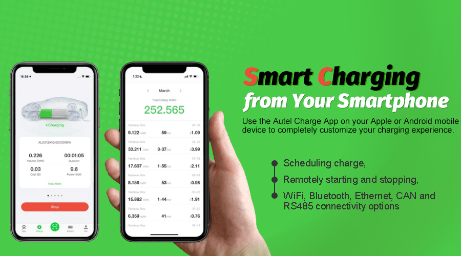 autel smart charging from smart phone