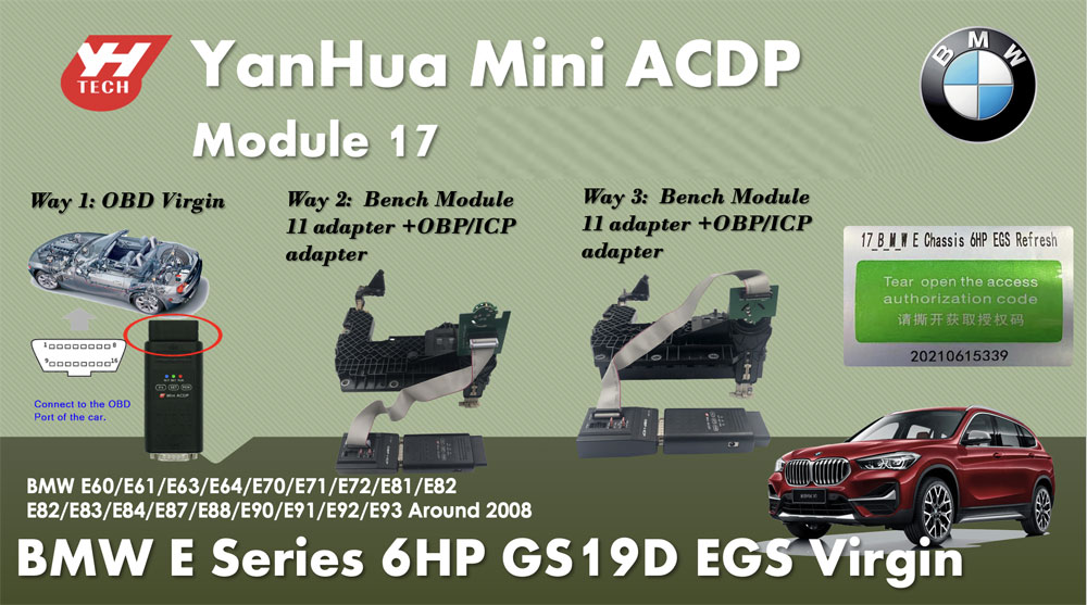 Yanhua ACDP Module 17 E series（GS19D）License 6HP Refresh 