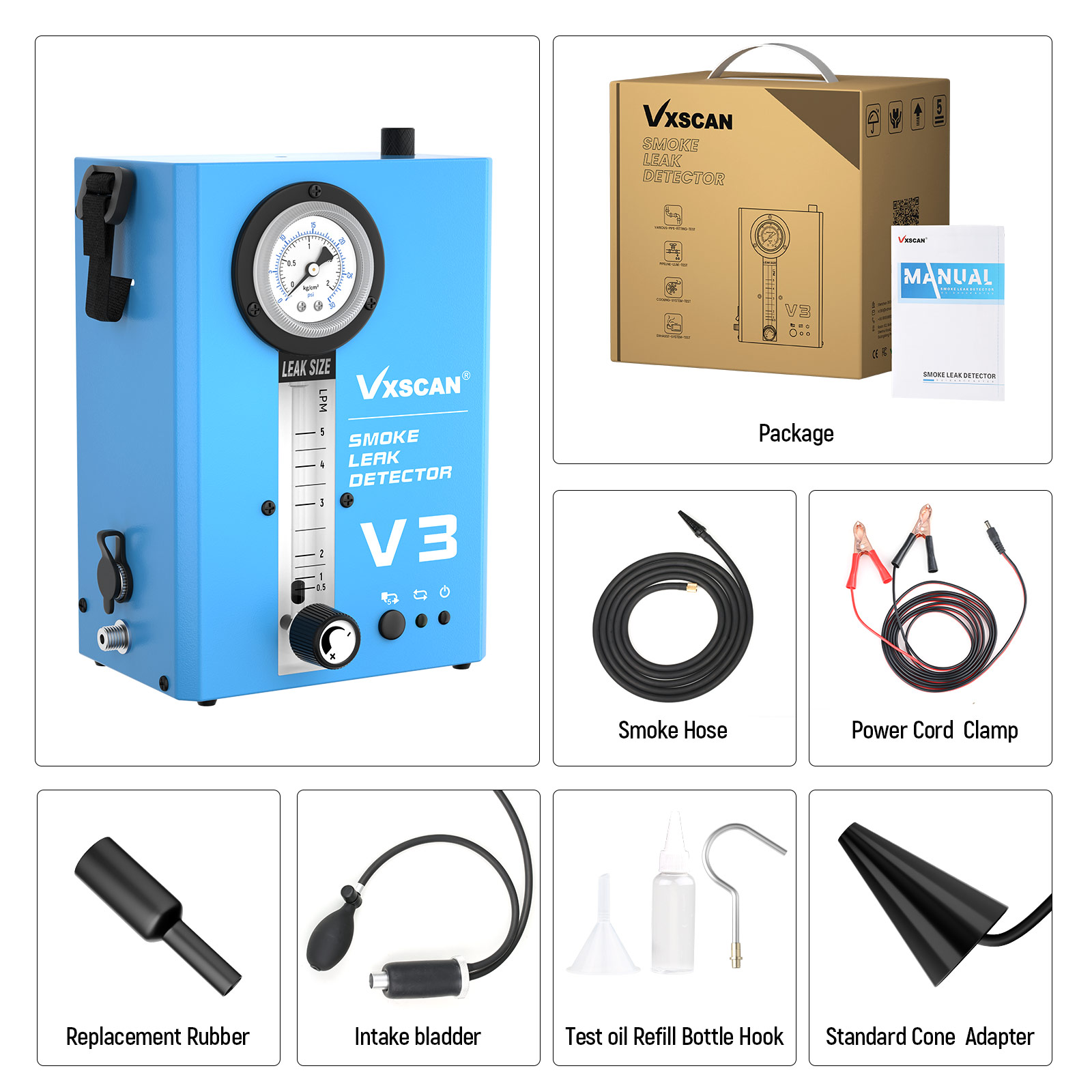 vVXSCAN V3 Automotive Smoke Leak Detector b4