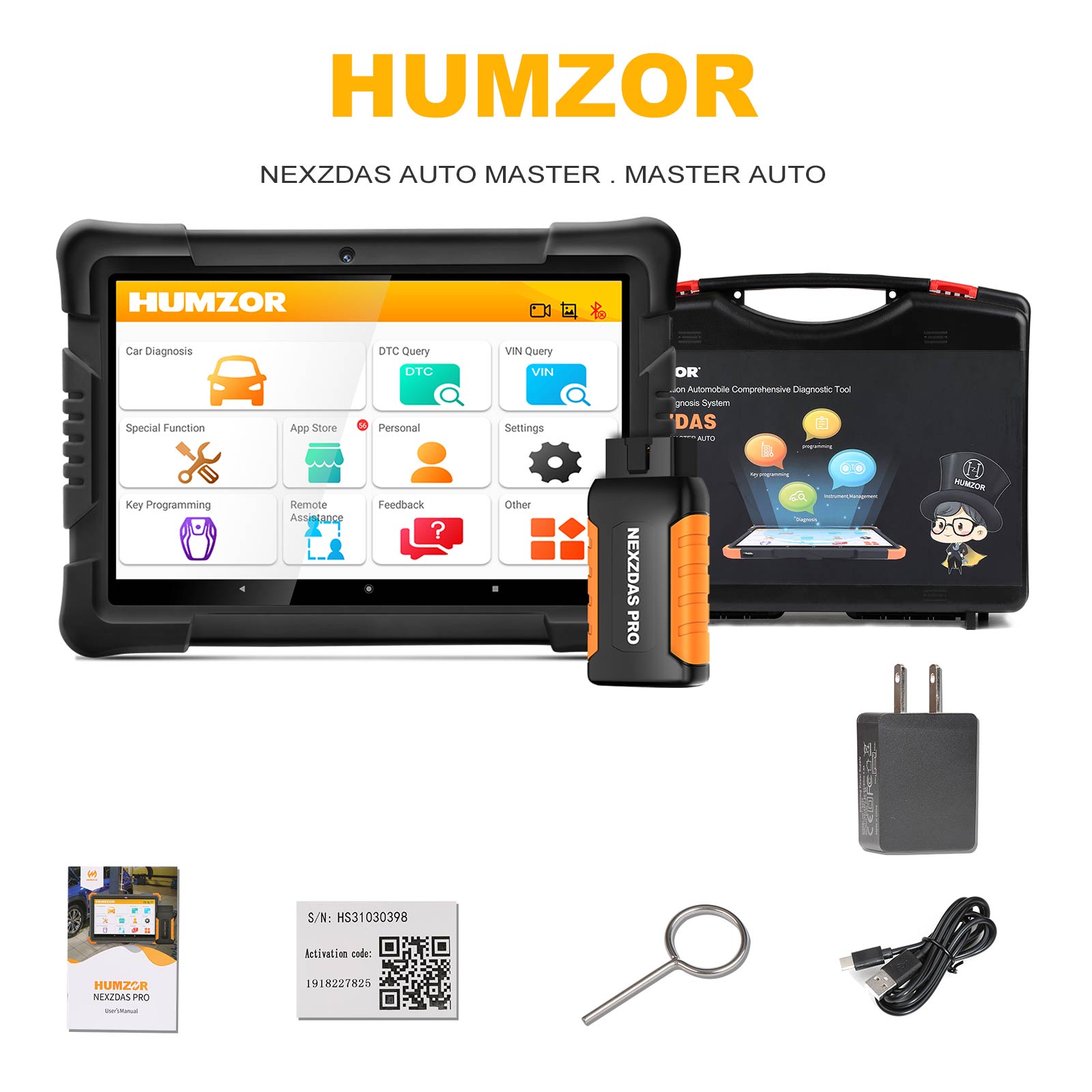 Humzor NexzDAS Pro Packing List