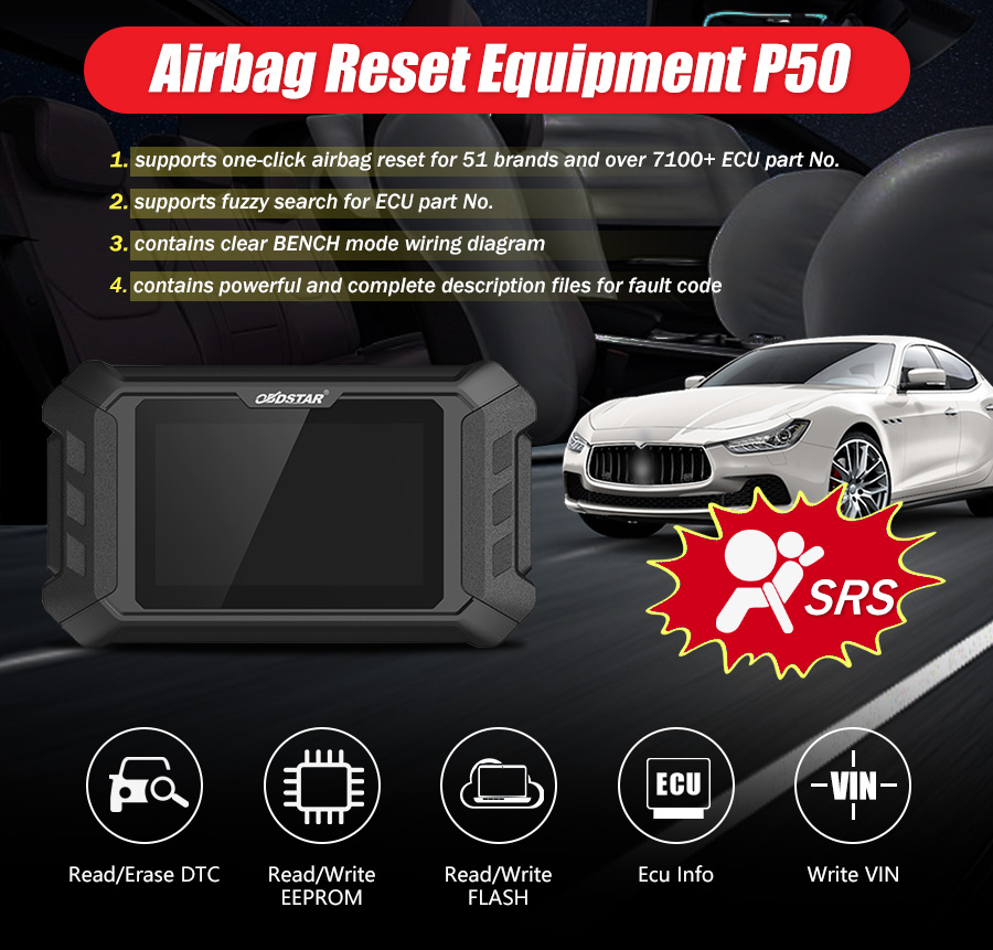 OBDSTAR P50 Airbag Reset tool