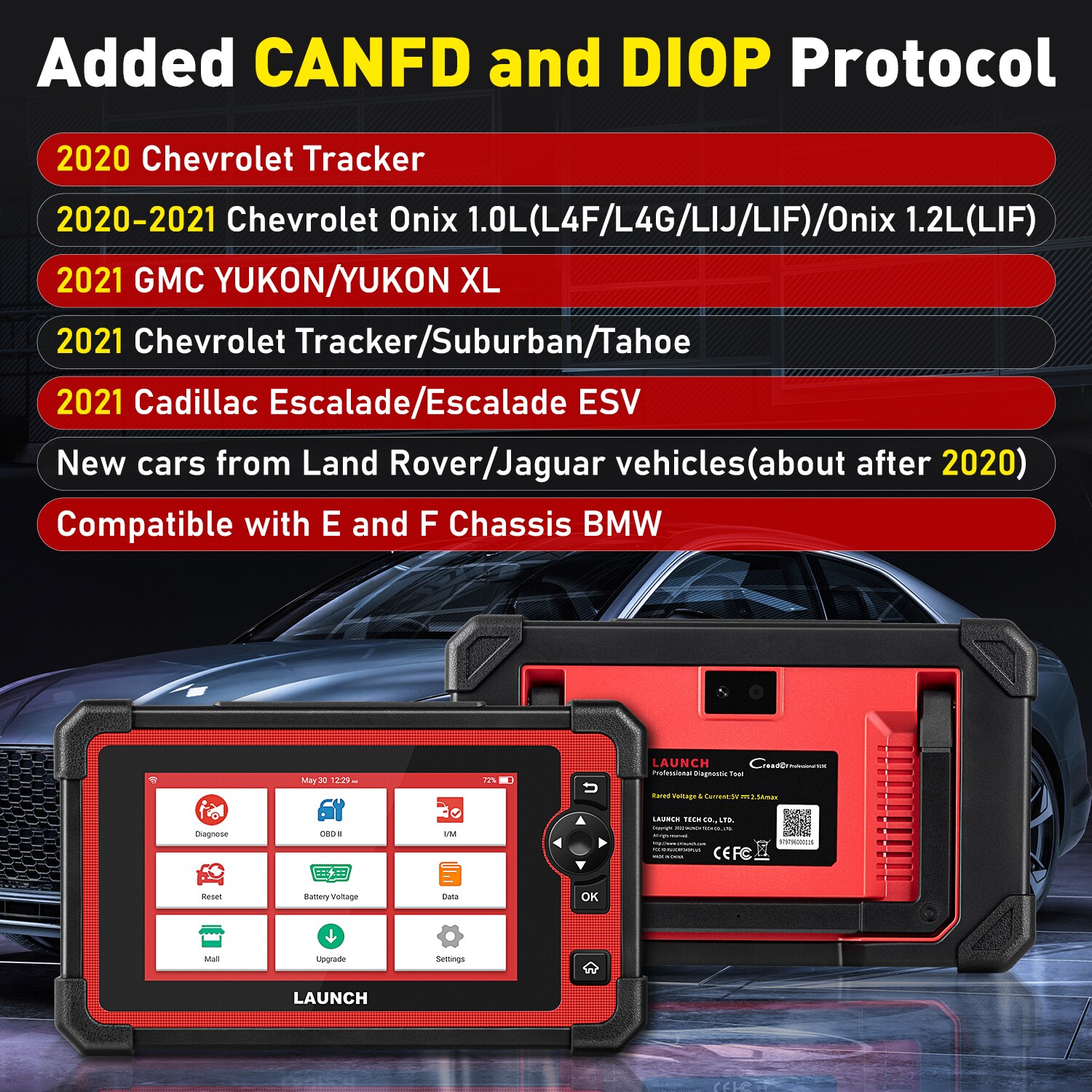 LAUNCH X431 CRP919E add CAN FD & DOIP Protocols+ FCA AutoAuth