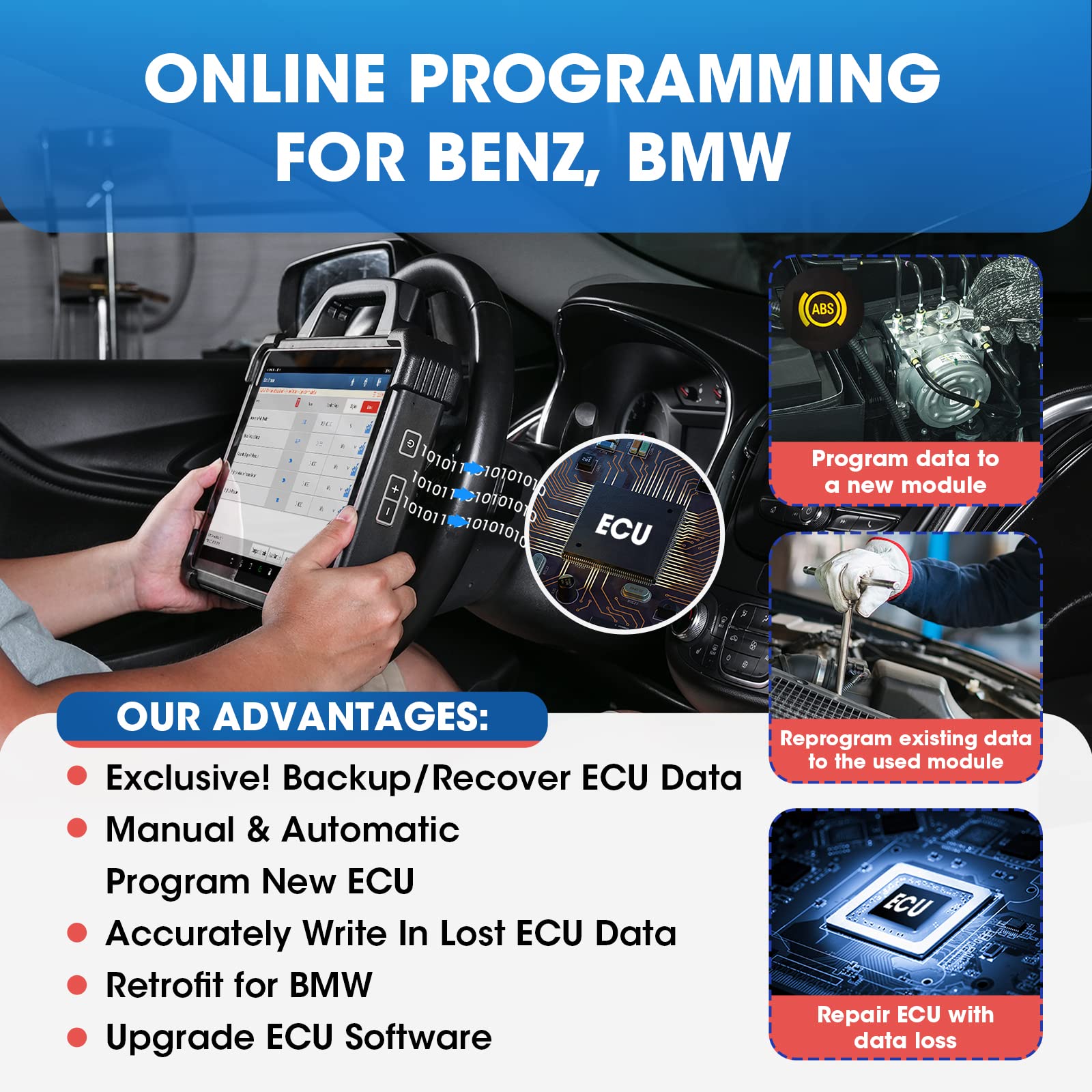 Launch X431 PAD VII Elite Online Programming for Mercedes Benz and BMW